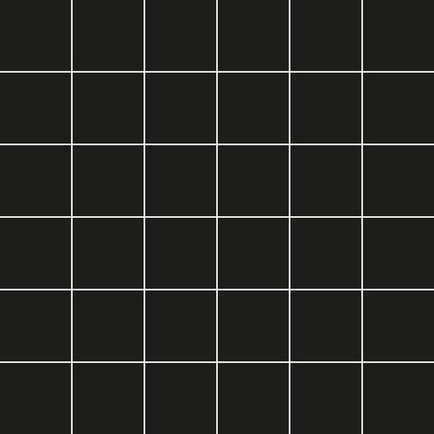 Porcelain  Mosaic Full Black (Square) Satin Matte Backsplash Tile 2"x2"